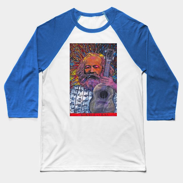 Hippie Marx Baseball T-Shirt by Majenye